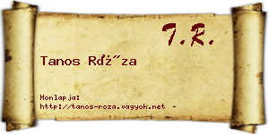 Tanos Róza névjegykártya