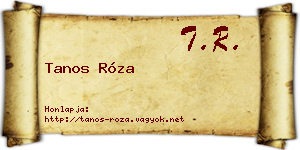 Tanos Róza névjegykártya