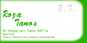 roza tanos business card